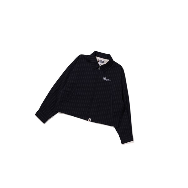 Dámské Bundy A BATHING APE Bape B.A Applique Pin Striped Zip Blankyt | AIKDF-5760
