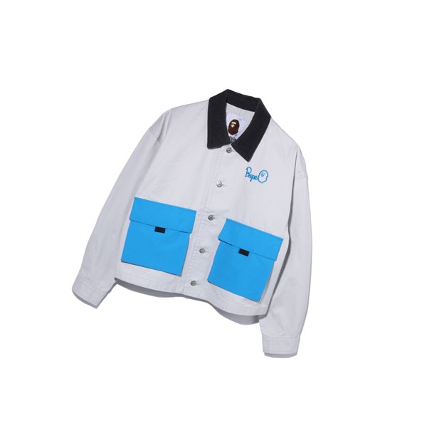Dámské Bundy A BATHING APE Bape Big Pocket Pracovní Šedé | BMEWZ-3609
