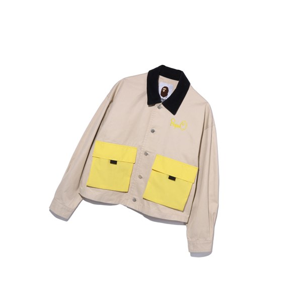 Dámské Bundy A BATHING APE Bape Big Pocket Pracovní Béžový | EITUG-7138