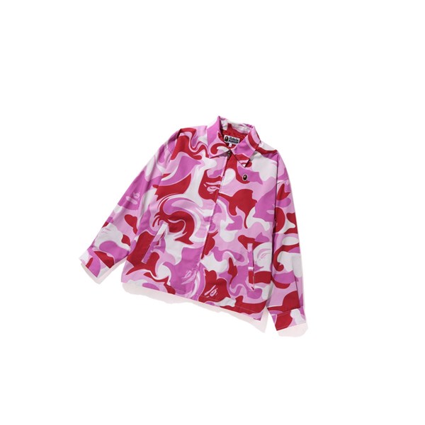 Dámské Bundy A BATHING APE Bape Marble Camo Oversized Zip Thin Růžové | YVEJM-2613