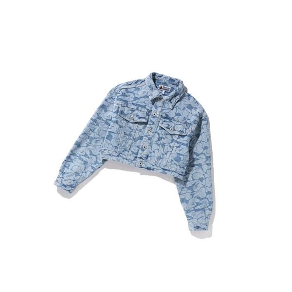 Dámské Bundy A BATHING APE Bape Solid Camo Cropped Denim Thin Denim | SMWZV-6183