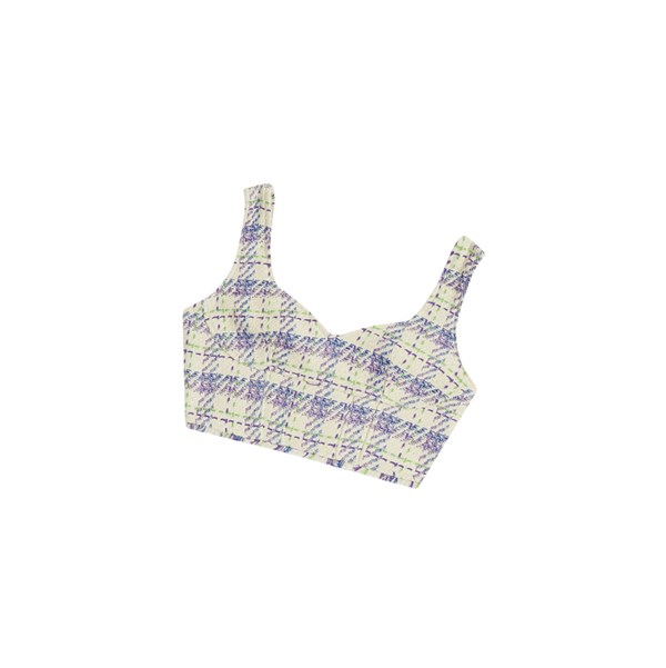 Dámské Halenka A BATHING APE Bape Checked Crop Top Bez Rukávů Violet | SYRXF-4027
