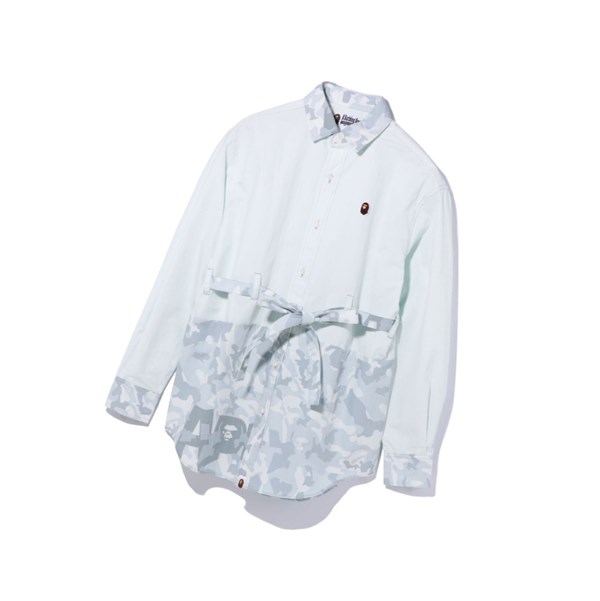 Dámské Košile A BATHING APE Bape Sand Camo A Bathing Ape Oversized Long Sleeve Šedé | ITPKG-7259