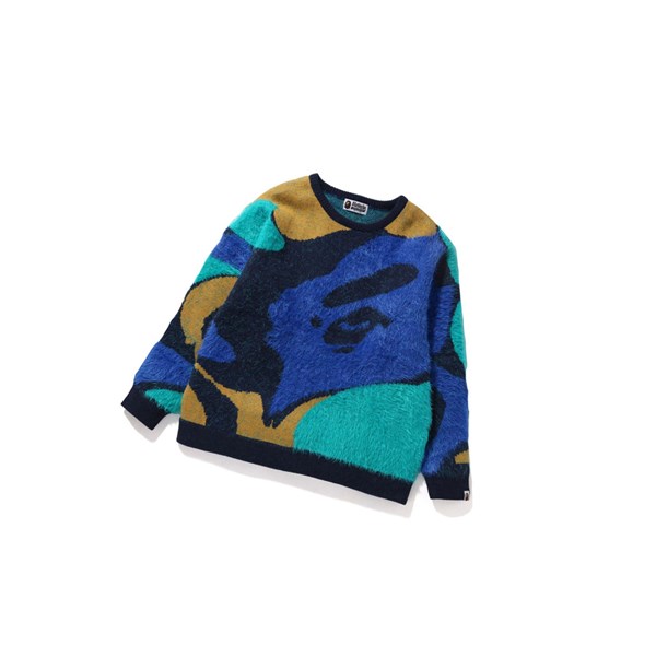 Dámské Mikiny A BATHING APE Bape Marble Camo Oversized Knit Caise | OEADM-8123