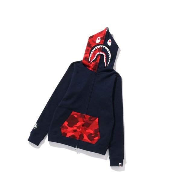 Dámské Mikiny S Kapucí A BATHING APE Bape Color Camo Shark Full Zip Throughs Blankyt | ANSVG-3165