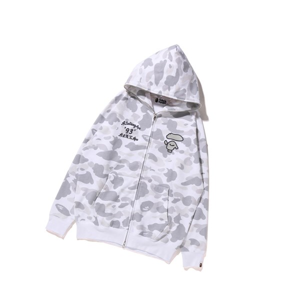 Dámské Mikiny S Kapucí A BATHING APE Bape A Bathing Ape Color Camo Oversized Full Zip Throughs Bílé | XNUOV-4263