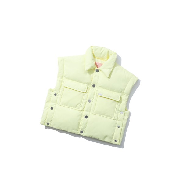 Dámské Péřové Bundy A BATHING APE Bape Buttoned Cropped Žluté | DIZUJ-9715