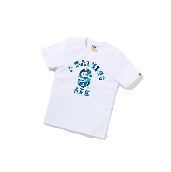 Dámské Tričko A BATHING APE Bape Abc Camo College Tee Krátké Sleeve Bílé | KPEFG-2438