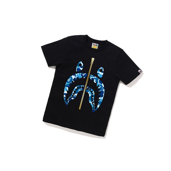 Dámské Tričko A BATHING APE Bape Abc Camo Shark Tee Krátké Sleeve Černé | TANCB-5903