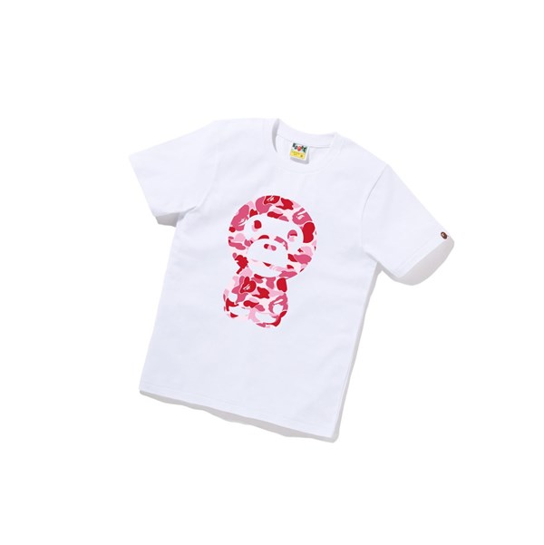 Dámské Tričko A BATHING APE Bape Abc Camo Big Baby Milo Tee Krátké Sleeve Bílé | VQBOJ-4910