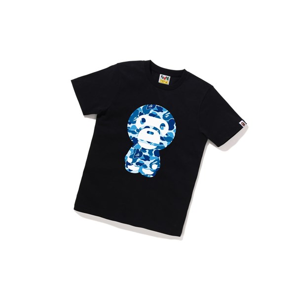 Dámské Tričko A BATHING APE Bape Abc Camo Big Baby Milo Tee Krátké Sleeve Černé | WAQZJ-2893