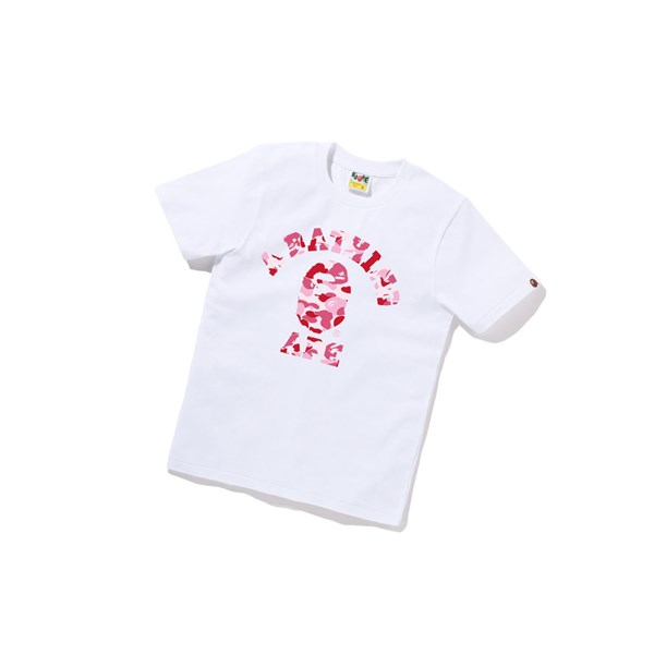 Dámské Tričko A BATHING APE Bape Abc Camo College Tee Krátké Sleeve Bílé | XDBFW-8412