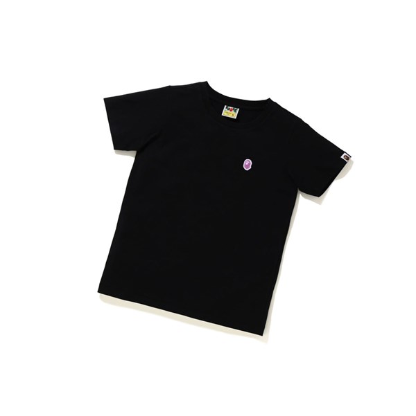 Dámské Tričko A BATHING APE Bape Ape Head One Point Tee #2 Krátké Sleeve Černé | GSUYV-6478