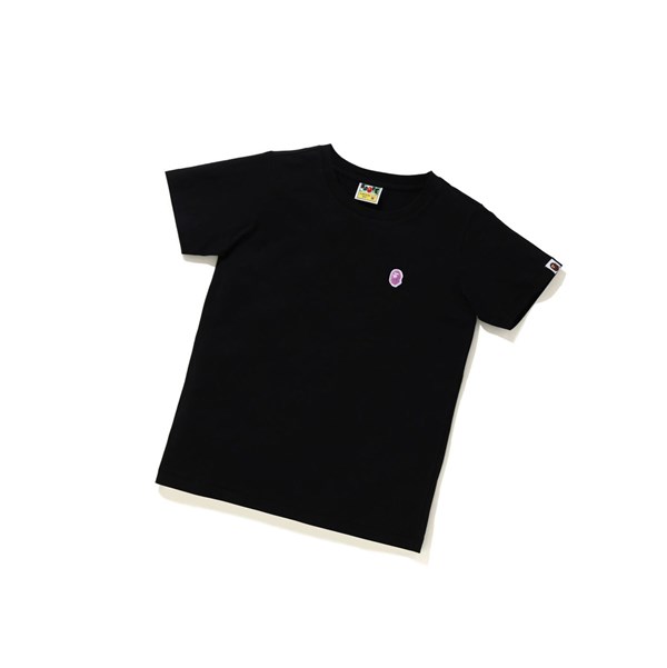 Dámské Tričko A BATHING APE Bape Ape Head One Point Tee Krátké Sleeve Černé | IWHXJ-1946