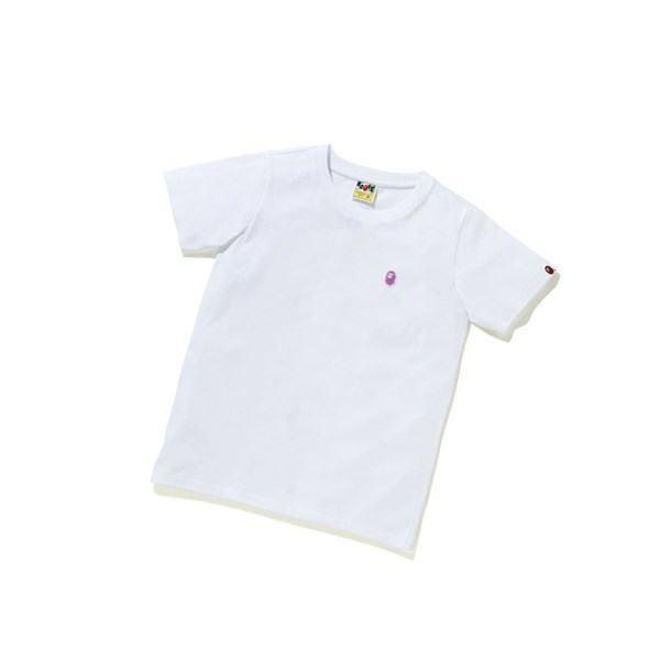 Dámské Tričko A BATHING APE Bape Ape Head One Point Tee Krátké Sleeve Bílé | MXSFO-9763