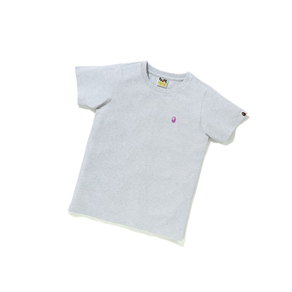 Dámské Tričko A BATHING APE Bape Ape Head One Point Tee Krátké Sleeve Šedé | RVPGM-2374