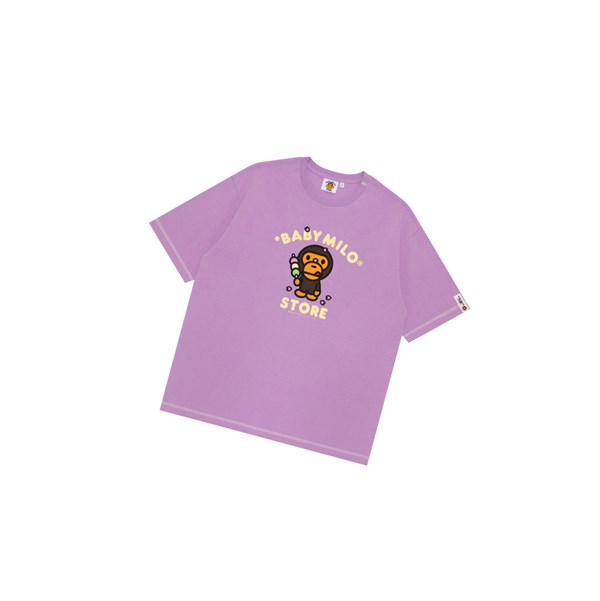 Dámské Tričko A BATHING APE Bape Baby Milo Boxy Fit Tee Krátké Sleeve Fialové | XLEHI-1436