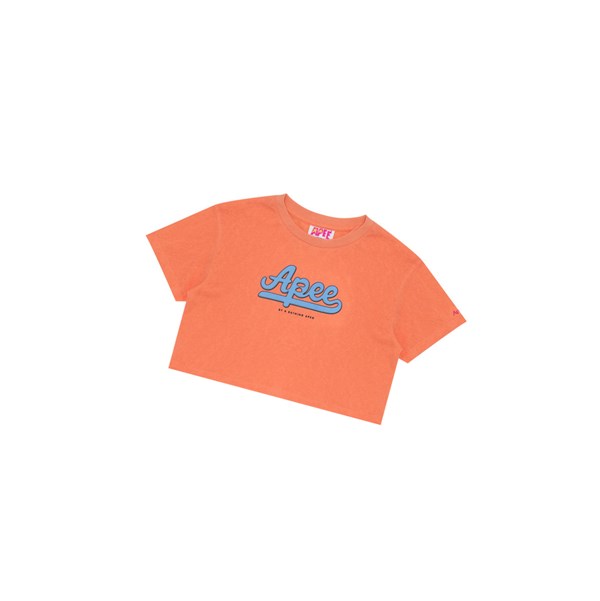 Dámské Tričko A BATHING APE Bape Graphic Cropped Tee Krátké Sleeve Oranžové | TIVMF-4280