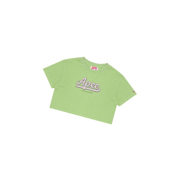 Dámské Tričko A BATHING APE Bape Graphic Cropped Tee Krátké Sleeve Zelene | UJNLT-8029