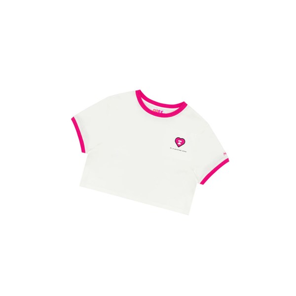 Dámské Tričko A BATHING APE Bape Heart Cropped Tee Krátké Sleeve Bílé | ZNILS-0124