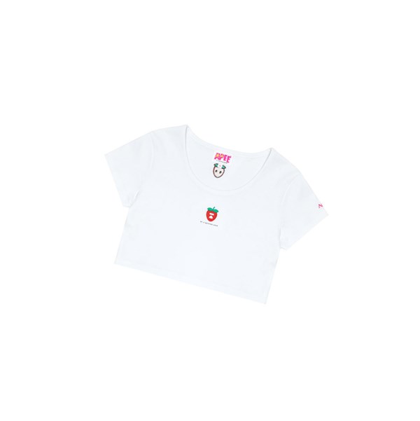 Dámské Tričko A BATHING APE Bape Logo Berry Tee Krátké Sleeve Bílé | CGSZF-1784