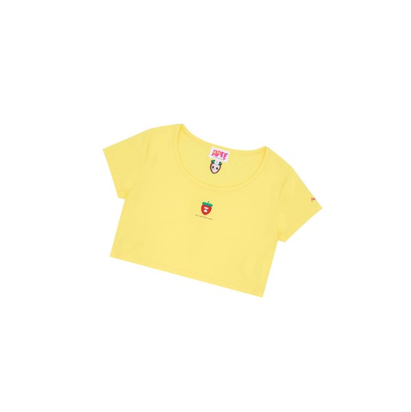 Dámské Tričko A BATHING APE Bape Logo Berry Tee Krátké Sleeve Citrón Žluté | KPYIO-7094