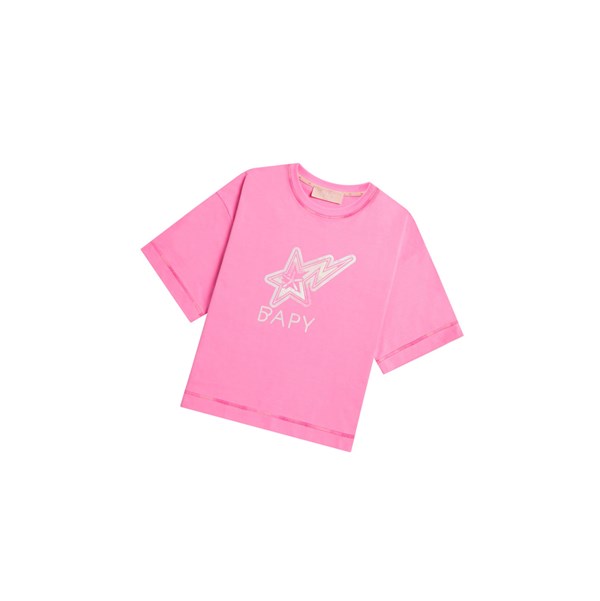 Dámské Tričko A BATHING APE Bape Logo Print Tee Krátké Sleeve Růžové | PLBNQ-1752