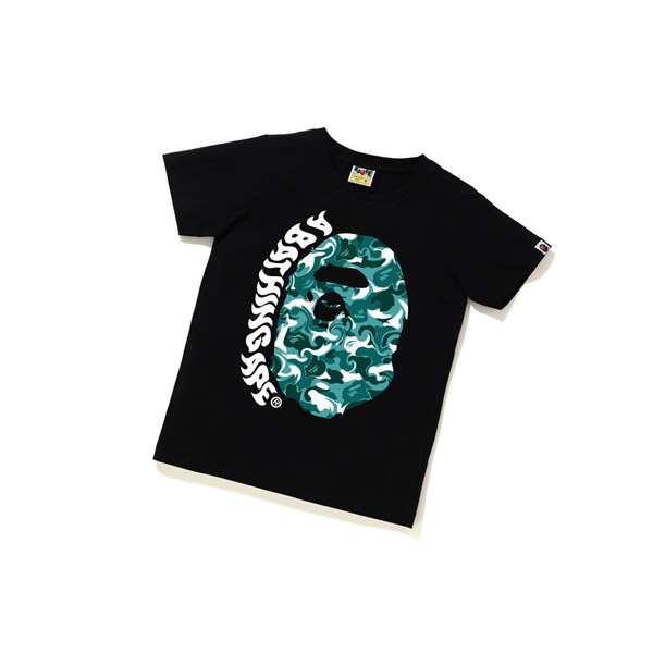 Dámské Tričko A BATHING APE Bape Marble Camo Ape Head Tee Krátké Sleeve Černé | ADFBG-6932