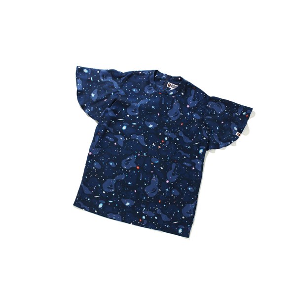 Dámské Tričko A BATHING APE Bape Space Camo Onepiece Tee Krátké Sleeve Tmavě Blankyt Blankyt | TDZYC-3254