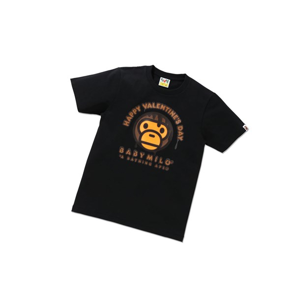 Dámské Tričko A BATHING APE Bape Valentine Chocolate Baby Tee Krátké Sleeve Černé | QFUJE-0124