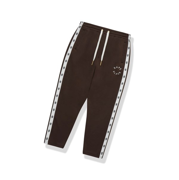 Pánské Kalhoty A BATHING APE Bape Logo Track Long Tmavě Hnědožlutý | LPFMS-8405