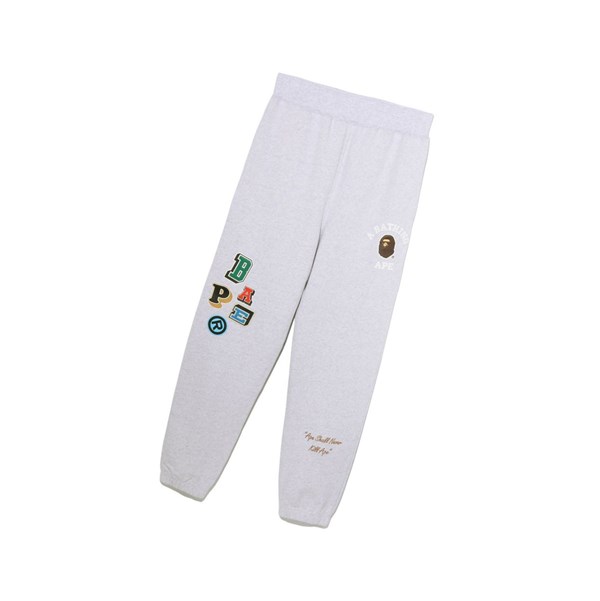 Pánské Kalhoty A BATHING APE Bape Multi Fonts Long Šedé | WJNOZ-5329