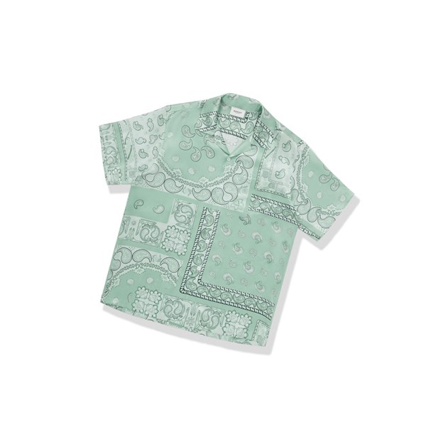 Pánské Košile A BATHING APE Bape Paisley Print Krátké Sleeve Světle Zelene | GSQPZ-1895