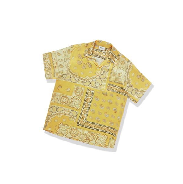 Pánské Košile A BATHING APE Bape Paisley Print Krátké Sleeve Žluté | VSEXT-0532