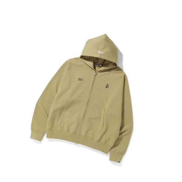 Pánské Mikiny S Kapucí A BATHING APE Bape Ursus Loose Fit Zip-up Zip Throughs Béžový | BVYNS-0192
