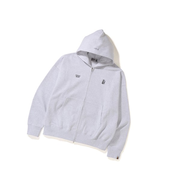 Pánské Mikiny S Kapucí A BATHING APE Bape Ursus Loose Fit Zip-up Zip Throughs Šedé | DNORE-2904