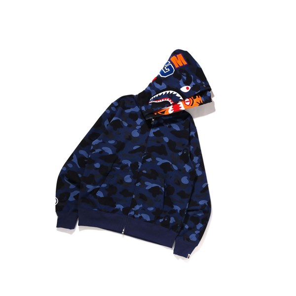 Pánské Mikiny S Kapucí A BATHING APE Bape Color Camo Tiger Shark Široké Full Zip Double Zip Throughs Blankyt | LUQRP-2795