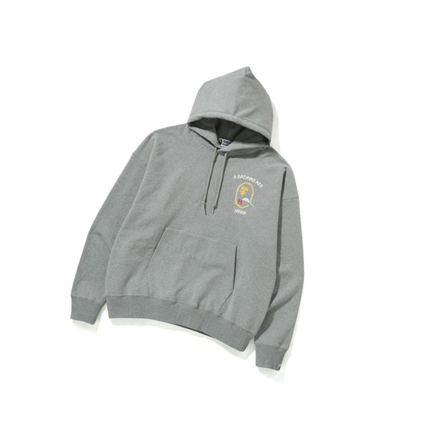 Pánské Mikiny S Kapucí A BATHING APE Bape Japan Loose Fit Pullover Šedé | MOVZA-1746