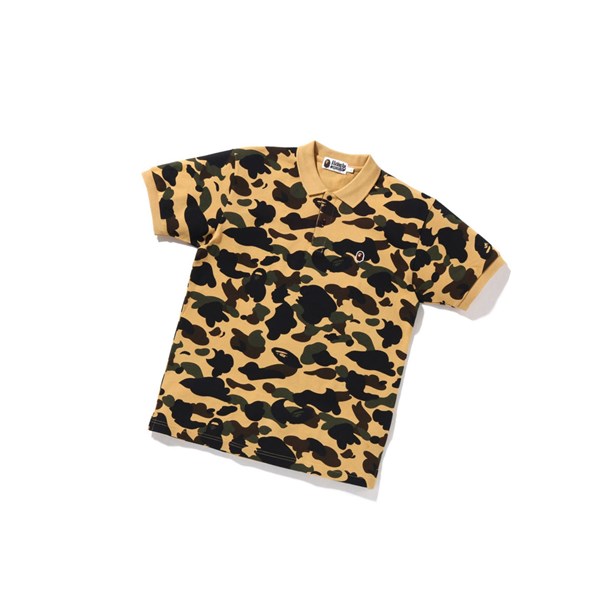 Pánské Polo A BATHING APE Bape 1st Camo One Point Krátké Sleeve Žluté | HRUBM-2176