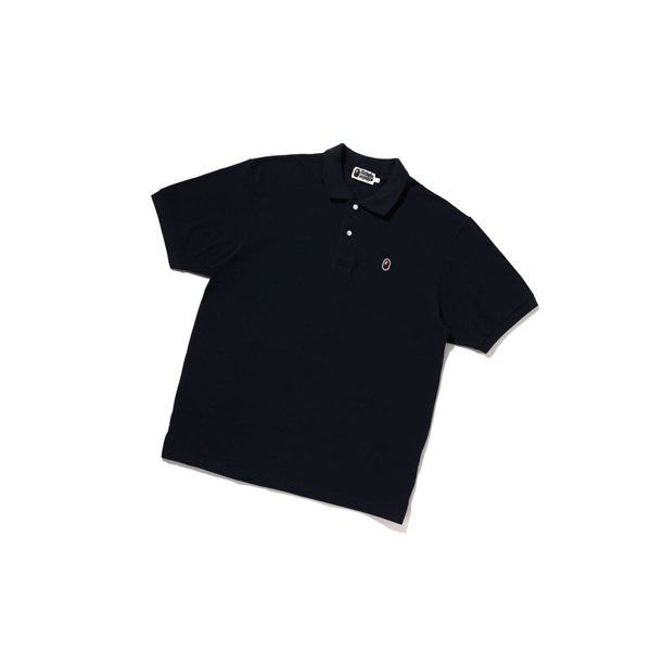 Pánské Polo A BATHING APE Bape Ape Head One Point Relaxed Fit Krátké Sleeve Tmavě Blankyt Blankyt | VODEH-7968