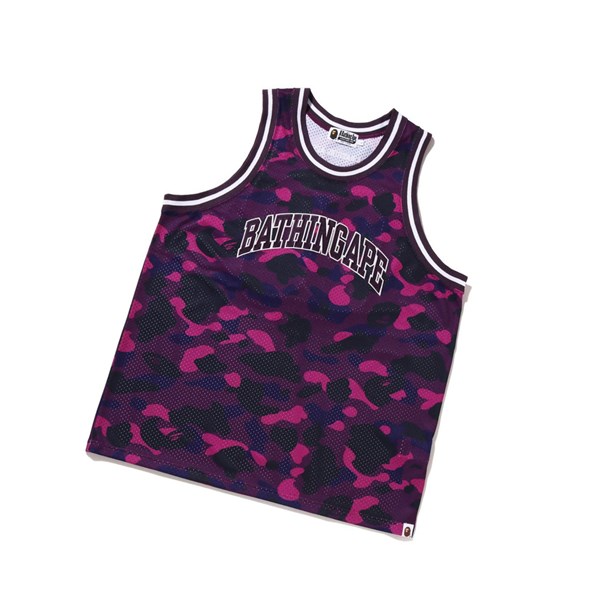 Pánské Tank Tops A BATHING APE Bape Color Camo Basketball Tank Top Fialové | WBHRD-8235