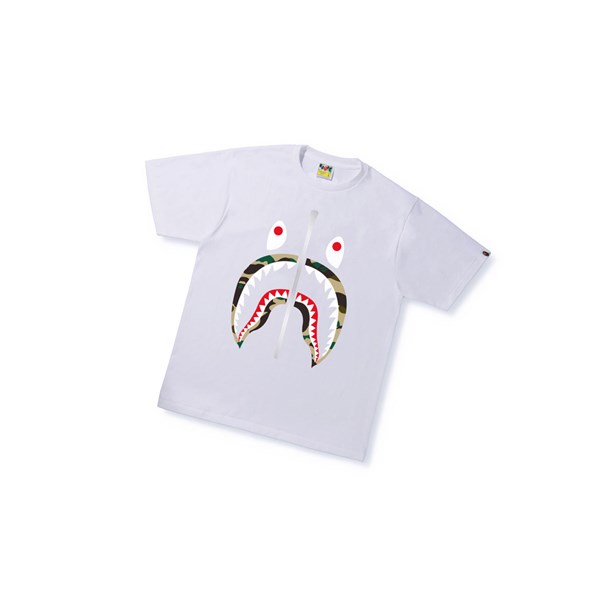 Pánské Tričko A BATHING APE Bape 1st Camo Shark Tee Krátké Sleeve Bílé | GAJEN-7815