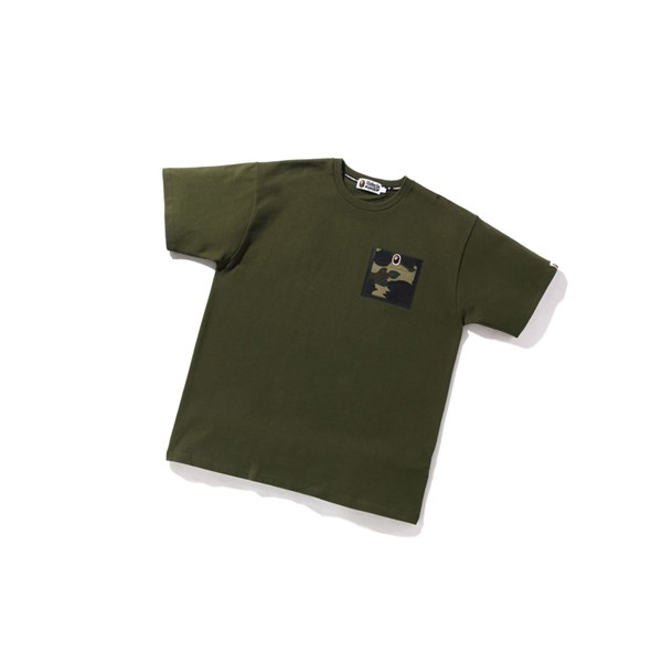 Pánské Tričko A BATHING APE Bape 1st Camo Pocket Tee Krátké Sleeve Zelene | JGRYM-1857