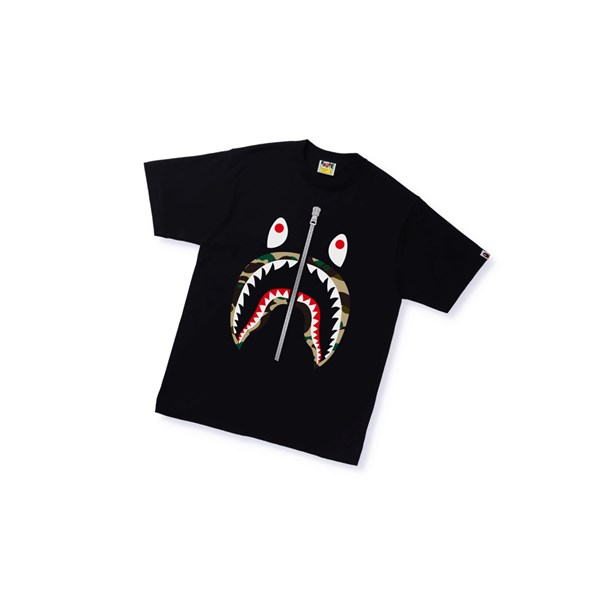 Pánské Tričko A BATHING APE Bape 1st Camo Shark Tee Krátké Sleeve Černé | KHEQF-6273