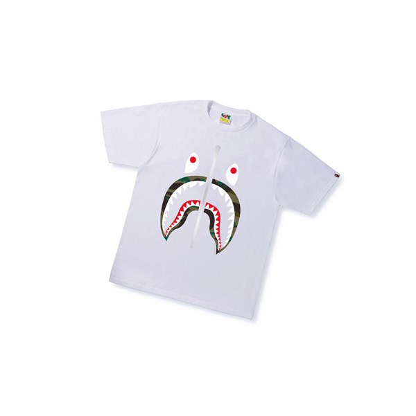 Pánské Tričko A BATHING APE Bape 1st Camo Shark Tee Krátké Sleeve Bílé | ZSJWD-0258