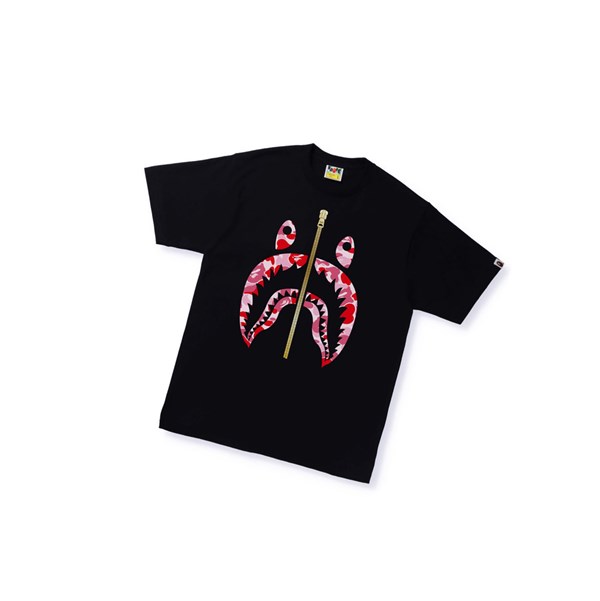 Pánské Tričko A BATHING APE Bape Abc Camo Shark Tee Krátké Sleeve Černé | LVDYQ-0476