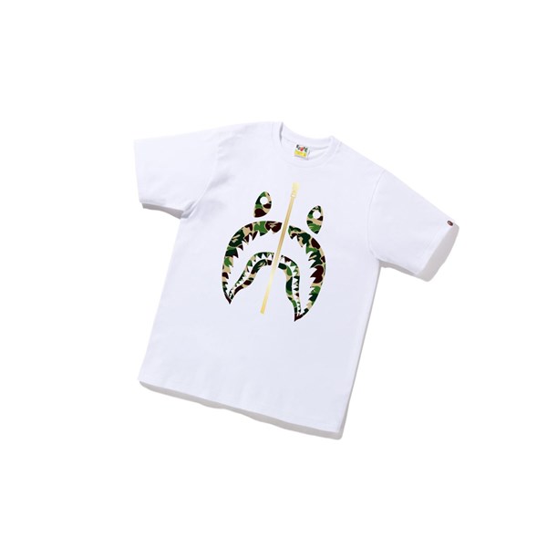 Pánské Tričko A BATHING APE Bape Abc Camo Shark Tee Krátké Sleeve Bílé | MLURN-7615
