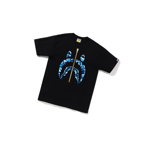 Pánské Tričko A BATHING APE Bape Abc Camo Shark Tee Krátké Sleeve Černé | QDWUN-6302