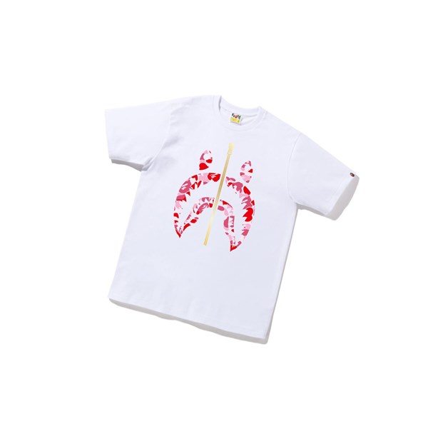 Pánské Tričko A BATHING APE Bape Abc Camo Shark Tee Krátké Sleeve Bílé | SMGDU-3219