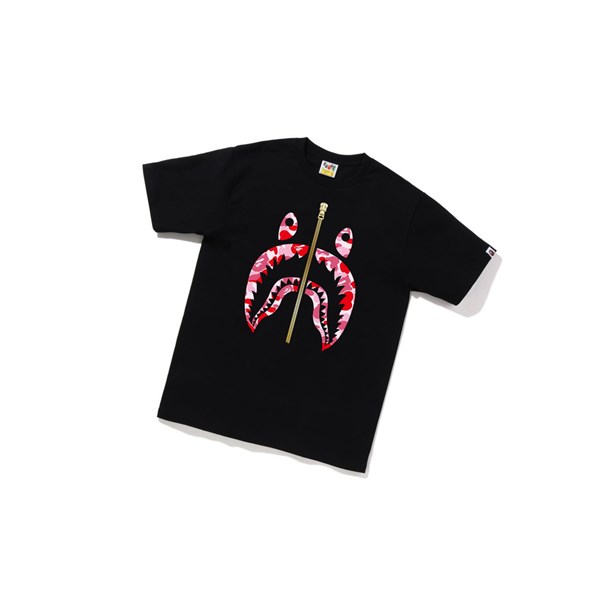 Pánské Tričko A BATHING APE Bape Abc Camo Shark Tee Krátké Sleeve Černé | VQSBR-1437